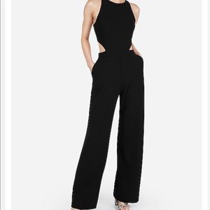 Express Side Cut-out Black Jumpsuit XXS